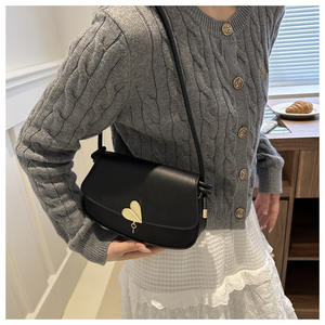 Hot Selling Women's Bag With Lock PU Leather Shoulder Bag Solid <b>Colour</b> Fashion <b>Handbag</b> for Women.Z0235 - Product Image 4