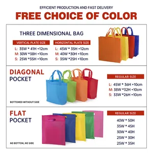 KAISEN Wholesale Eco Friendly Tote Bag Heavy Duty Reusable Fashion Customized Logo Printed Non Woven Shopping Bag