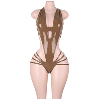 Vêtements de danse exotiques en cuir verni, shorts à lacets, bodys, sous-vêtements de pole dance, vêtements de performance de qualité pour service de bouteilles en club