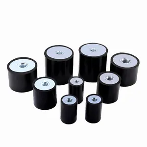 High Quality Female To Female Cylindrical Bobbin Mounts Anti Vibration Rubber Buffer Damper