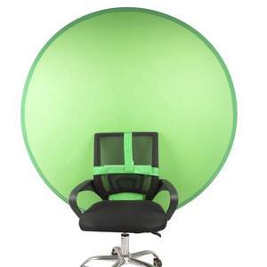 Accessoire de studio photo Chromakey fond de chaise pliable à écran vert/fond de webcam portable pour conversations vidéo, zoom - Product Image 1