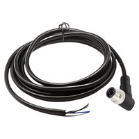 Connecteur de câble de capteur M12 étanche, mâle à angle droit, codage A B D, 2 3 4 5 6 8 12 17 broches, PUR PVC IP67 moulé