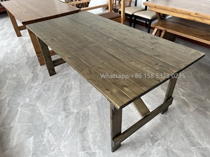 Personalizzare diversi stile fattoria pieghevole lungo <span class=keywords><strong>tavolo</strong></span> in legno fattoria <span class=keywords><strong>tavolo</strong></span> per la festa di nozze <span class=keywords><strong>tavolo</strong></span> da pranzo - Product Image 5