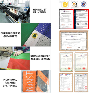 Feamont Ngoài Trời Trong Nhà Giá Rẻ Thăng Hoa In Logo Kỹ Thuật Số Bông Lưới Polyester Vải Thể Thao Tùy Chỉnh Cờ Và Biểu Ngữ - Product Image 5
