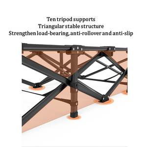Trọng lượng nhẹ ngoài trời gấp Giường cũi thép không gỉ 600D Oxford ngủ cáng giường với túi lưu trữ - Product Image 6
