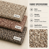 Tissu en velours tricoté 360 g/m² pour canapé, tissu textile d'ameublement doux au toucher pour coussins