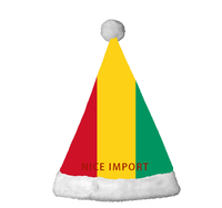 Meistverkaufte Deutschland-Flagge Weihnachtsmützen Komfortable Plüsch-Weihnachtsmützen für Erwachsene Neujahrs-Festliche Party-Kopfbedeckung