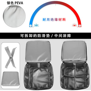 Portable Insulated Beverage Cooler Bag Neoprene Minimalist Design For Picnic Outdoor Use 4 Bottles Capacity - Product Image 2