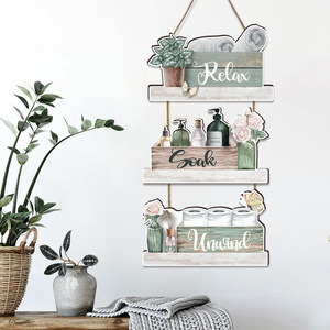 Vietnam <b>Rustic</b> Country Bathroom Wall Art Farmhouse <b>Home</b> <b>Decor</b> Wall Hanging for Relaxation and Unwinding - Product Image 3