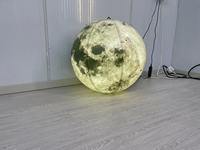 Ballon publicitaire lumineux LED à changement de couleur, modèle aérien marron, décoration décorative, Lune, Huit planètes, Jupiter, Saturne