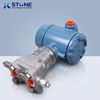 Transmetteur DP Coplanaire Professionnel Antidéflagrant 4-20mA HART en Acier Inoxydable avec Boîtier Bleu, Certifié IP67 pour Gaz Fiable