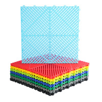 Dalles de sol de garage en plastique DIY 40x40cm, épaisseur 18mm, avec fonction antidérapante pour atelier de detailing automobile et sols de lavage de voitures