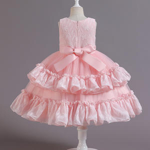 Kinderen Mouwloze Gradiënt Prinses Verjaardag 2-12y Baby Meisje Banket Borduurwerk Pluizige Rok Prom Dress - Product Image 3