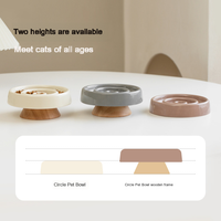 Bols et assiettes en céramique pour animaux de compagnie, pour une alimentation lente, protégeant les vertèbres cervicales. Assiettes pour chats et chiens anti-étouffement.