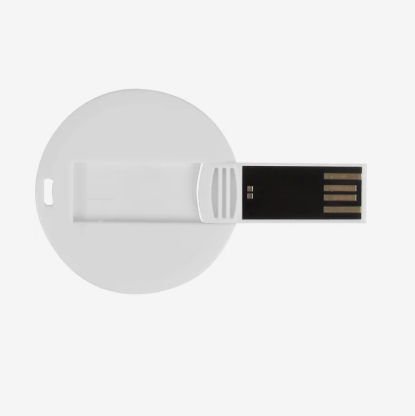 Custom Round Laguna USB Flash Drive 4GB Metal Credit Card Style Promotional Corporate Giveaways Event Gifts Data Storage