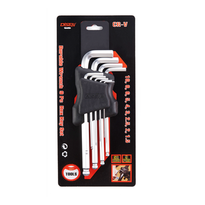 Juego de 9 Llaves Allen Hexagonales Torx de Cabeza Esférica, Métricas, de 2, 3 y 6 mm, de Acero Inoxidable - Product Image 3