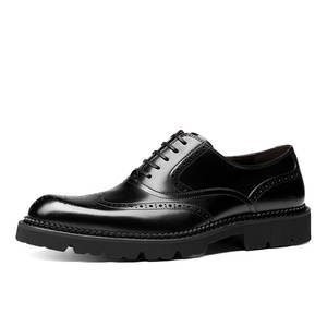 Mocasines de Cuero Genuino para Hombre, Zapatos Casuales Clásicos Originales de Lujo, con Grabado Serpentino, Cierre con Cordones, Punta Impermeable - Product Image 2
