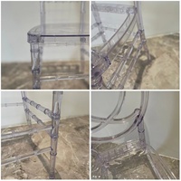 Chaises classiques d'Acrilico Chine Usine Nordique Acrylique Location Polycarbonate Résine Plastique Moderne Événement Clair Chaises Empilables