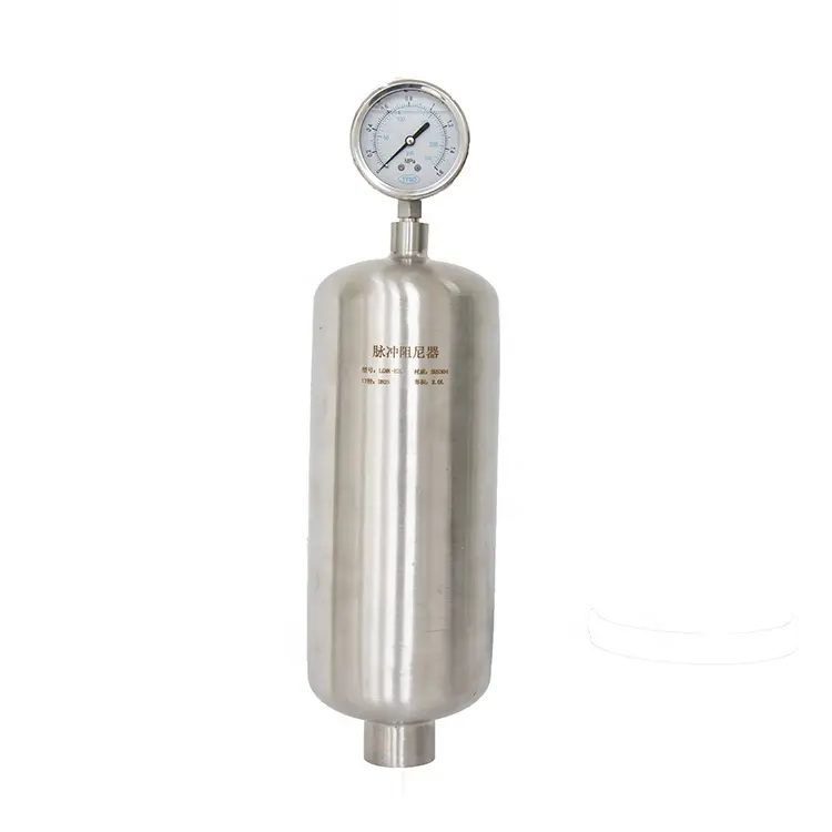 Fluid Pulsation Dampener Air Chamber Pulsation Damper With PTFE Diaphragm UPVC/SS Pulsation Damper For Hydraulic Diaphragm Pump