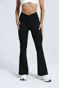 Nuevo Conjunto Deportivo Modal de Cintura Alta para Mujer, Pantalones de Yoga con Corte en V, Leggings de Yoga con Cinturón Cruzado para Entrenamiento - Product Image 2