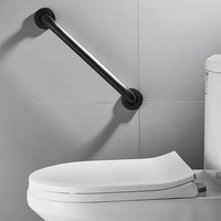 Barre d'appui de sécurité TOMU noire pour douche, barre d'équilibre pour salle de bain, main courante de sécurité pour personnes handicapées, âgées, blessées