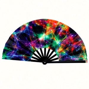 Éventail pliant en bambou de 33 cm, artisanat peint, éventail à main d'art populaire pour festivals, cadeau promotionnel d'entreprise - Product Image 4