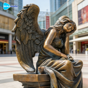 Escultura de Diosa de Bronce de Tamaño Real, Forma Personalizable, Diseño Romántico y Elegante, Arte en Metal Fundido para Decoración del Hogar o Bodas - Product Image 1