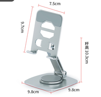 Support de bureau portable, étanche, flexible, en alliage d'aluminium, avec base pivotante à 360° pour iPad et téléphone portable