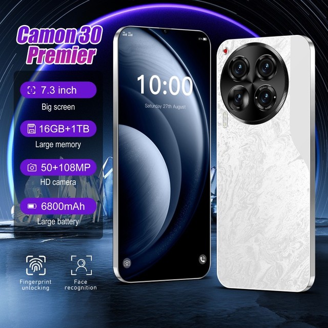New Premium Smartphone Camon 30 Smartphone Super Large Screen 16+1TB Mobile Phone
