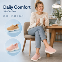 Chaussures décontractées à enfiler pour toute la famille, respirantes, en maille avec empiècements en PU, semelle légère en PVC, baskets de marche pour enfants et femmes, tailles 25-41