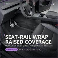 Tapis de sol double couche pour Tesla Model Y, tapis de voiture à couverture complète, tapis de sol toutes saisons, 2020-2026