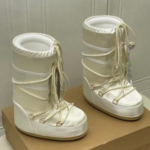 Botas de Invierno Desmontables para Mujer, a la Moda, hasta la Rodilla, con Suela de Cuero Antideslizante, Tacón Grueso, Impermeables y Cálidas - Product Image 4