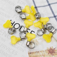 Offre Spéciale 10cs papillon en acier inoxydable Mini Jubilee carburant colliers de serrage Clip Fit 9mm maison matériel outils fixation Clips fournitures
