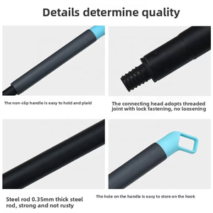 Heavy Duty Floor Scrub <strong>Brush</strong> with Long Handle V-Shape Grout <strong>Brush</strong> 180&deg; Rotatable Stiff Bristle Scrubber for Bathroom Tile Floor - Product Image 5