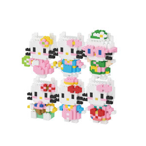 Nuevas Llegadas Plástico ABS DIY Minifigura de Sanrio <span class=keywords><strong>Hello</strong></span> Kitty Xinz Micro Bloques de Construcción Conectables para Regalo de Niños - Product Image 1