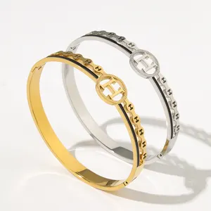 Conjunto de pulseira de aço inoxidável, famoso, 2020, luxo, cc gg, designer, encantos, joias, design de pulseira de ouro para mulheres