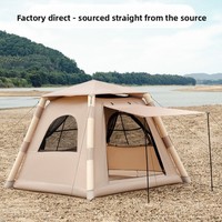Carpa Inflable Portátil Zentopia Impermeable de Doble Capa para las Cuatro Estaciones, para 4-5 Personas, Ideal para Campamentos Familiares, de Apertura Rápida y Gran Tamaño Personalizable
