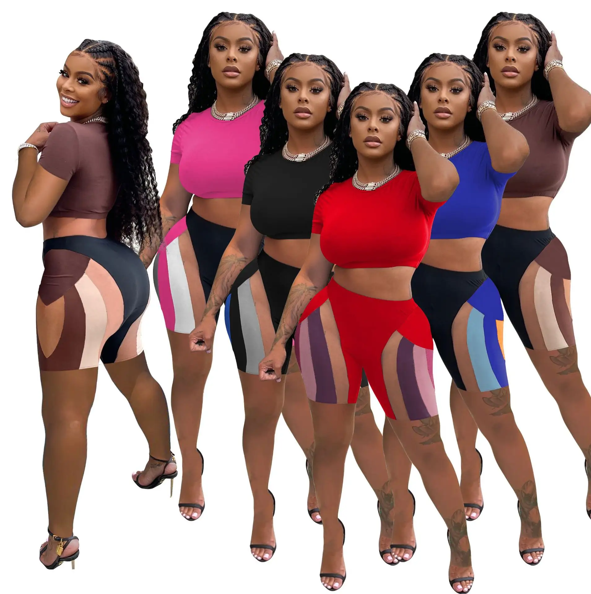 2023 outfits matching summer 2 piece set plus size women's sets women clothing two piece short set