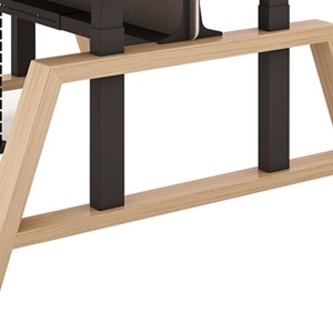 Face to Face Oak <b>Standing</b> Desk Automatic Computer Desk Workstation - Product Image 5
