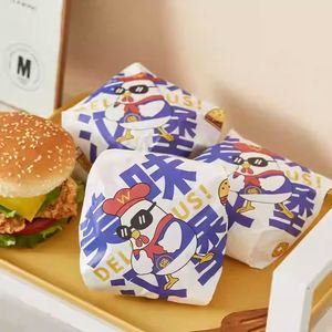 Wholesale Greaseproof Environmental Friendly Custom Wax <b>Paper</b> Food Packaging for Restaurants and <b>Burger</b> <b>Wrapping</b> - Product Image 3