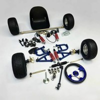 Kit d'accessoires complet pour buggy, suspension robuste, essieu arrière de 1000 mm, volant coloré, pneus de 6 pouces