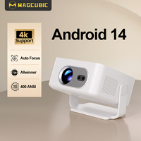 Mini projecteur intelligent Magcubic HY300Max, résolution native 720P HD avec prise en charge 8K, mise au point automatique, cinéma maison portable pour une utilisation en intérieur et en extérieur