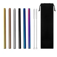 The New Listing Drinking Set Colored Cocktail Colorful Stainless Steel Metal Straw