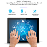 Ip65 10.1 15 15.6 21.5 inci Panel PC Industri AIO dengan 1 layar sentuh tahan kerusakan dan kasar untuk penggunaan lift Linux Win