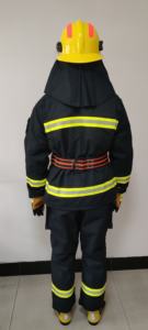 Combinaison de pompier certifiée CE EN469 à 4 couches <span class=keywords><strong>DRD</strong></span> en matériau aramide, veste et pantalon d'uniforme de pompier Meikang MKF-<span class=keywords><strong>04</strong></span> - Product Image 5