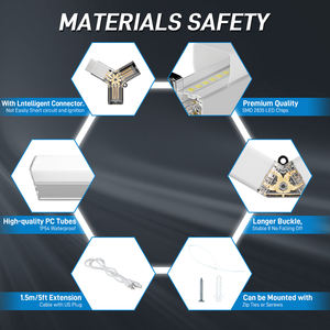 Fournisseurs chinois de décoration lumineuse <span class=keywords><strong>LED</strong></span> hexagonale à 5 formes géométriques pour les salons de beauté et les magasins de voitures - Product Image 6