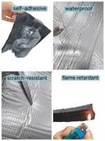 Matériau insonorisant et isolant thermique pour audio automobile, personnalisable en usine, neuf, en caoutchouc et film d'aluminium, en rouleau pour entrepôt