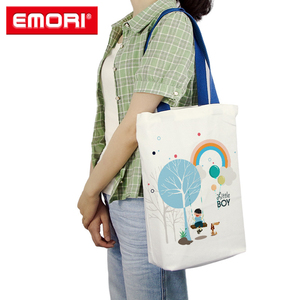 Shopping en coton recyclé naturel Sac fourre-tout à bandoulière Femmes Hommes Sac d'épicerie en toile PET - Product Image 5