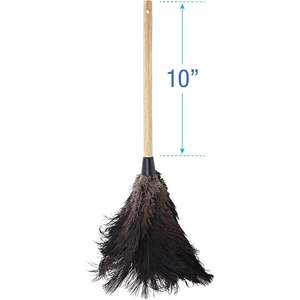 Plumeau professionnel en plumes d'autruche Boardwalk BWK20BK avec manche de 10 pouces - Product Image 2
