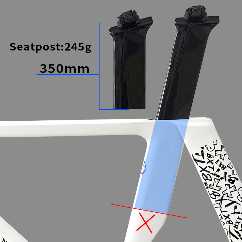 BXT TRC-195 2025 Fixed Gear Bicycle Frameset T1000 Carbon Fiber